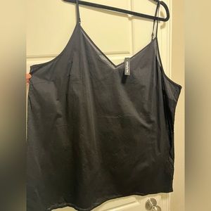 NWT. Simple be. Black Tank Top Size 24 Adjustable Straps 100% Cotton